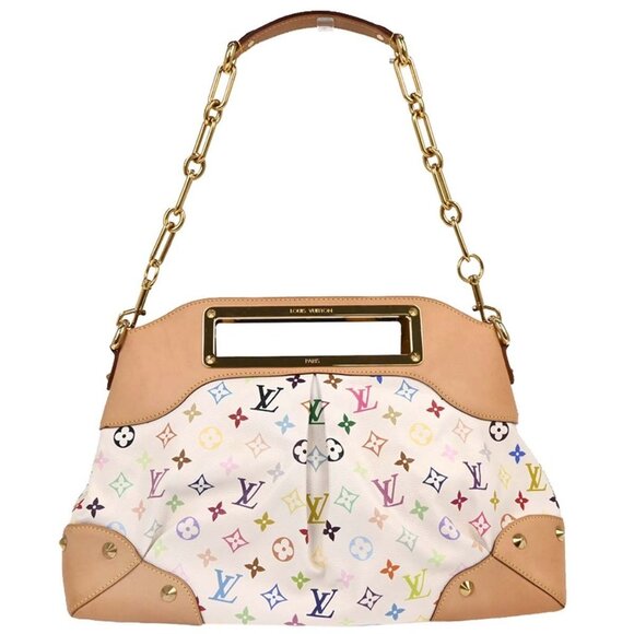 Louis Vuitton White Multicolor Judy GM 2way Handbag M40253 TH2049 XX50156 - Picture 1 of 9